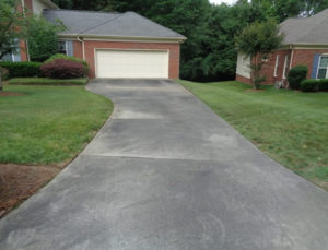 Concrete Driveway Washing Before Photo